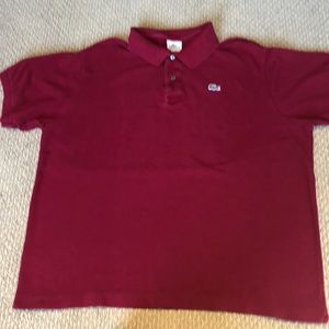 LACOSTE Bordeaux (deep red) short sleeve polo